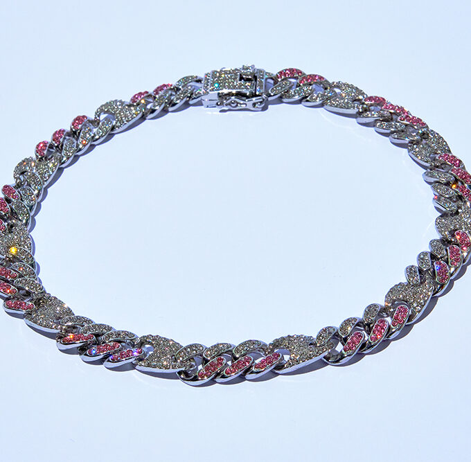 Cotton Candy Cuban Link Chain & Bracelet